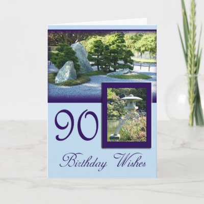 Birthday Wishes 90th Birthday Greeting Card by MarionsC