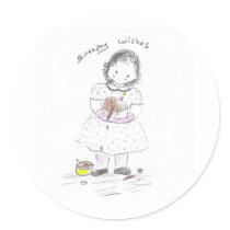 Birthday Wishes Round Stickers