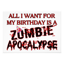 Birthday Zombie Apocalypse Cards