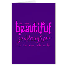 Birthdays Christmas Parties Beautiful Goddaughter Card