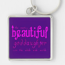 Birthdays Christmas Parties Beautiful Goddaughter Key Chains