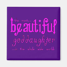 Birthdays Christmas Parties Beautiful Goddaughter Fridge Magnets