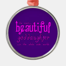 Birthdays Christmas Parties Beautiful Goddaughter Ornament