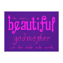 Birthdays Christmas Parties Beautiful Godmother Canvas Prints