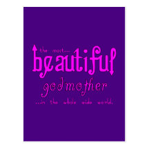 Birthdays Christmas Parties Beautiful Godmother Post Card