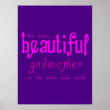 Birthdays Christmas Parties Beautiful Godmother Posters
