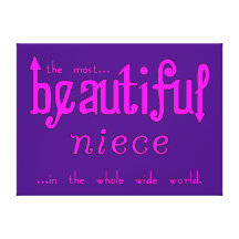 Birthdays Parties Christmas : Beautiful Niece Stretched Canvas Print