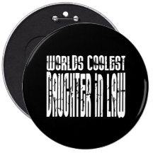 Birthdays Parties : Worlds Coolest Daughter in Law Pinback Button