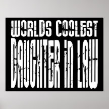 Birthdays Parties : Worlds Coolest Daughter in Law Posters