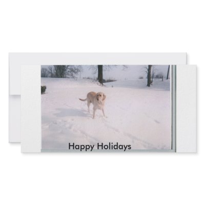 biscuit snow, Happy Holidays Picture Card by Ldpegram