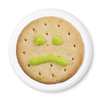 Biscuit with sad face refrigerator magnet by joxxxxjo