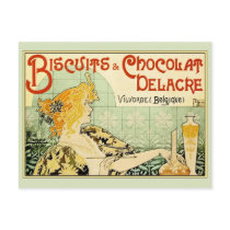 Biscuits & Chocolat Delacre (Sage) Postcard