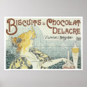 Biscuits & Chocolat Delacre Vintage Ad posters