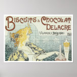Biscuits & Chocolat Delacre Vintage Ad Print