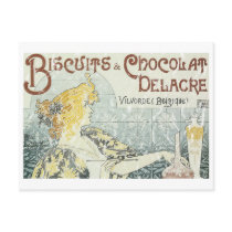 Biscuits & Chocolate Delacre - distressed Post Card