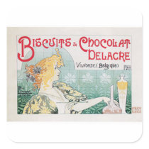 Biscuits Chocolate Vintage Food Ad Art Stickers