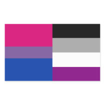 Bisexual/asexual flag stickers