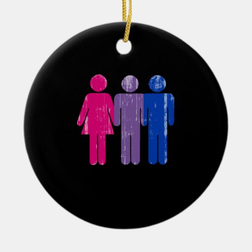 Bisexual Boy distressed.png Christmas Ornaments
