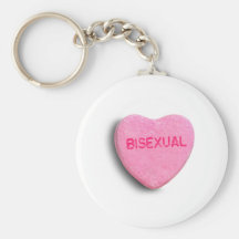 Bisexual Candy Heart Key Chains