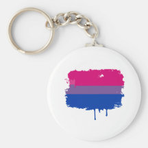 BISEXUAL FLAG DRIPPING KEYCHAINS