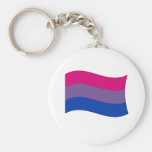 BISEXUAL FLAG WAVING KEYCHAINS