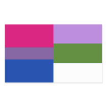 Bisexual/genderqueer flag stickers
