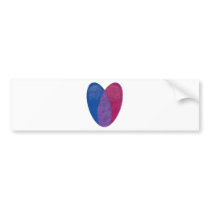 Bisexual Heart Bumper Stickers