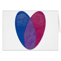Bisexual Heart Card