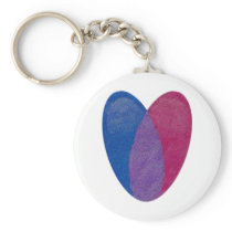 Bisexual Heart Key Chains