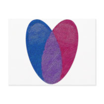 Bisexual Heart Post Cards