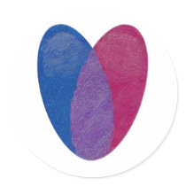 Bisexual Heart Stickers