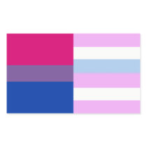 Bisexual/intersex flag stickers