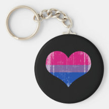 BISEXUAL LOVE distressed.png Key Chain