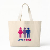 Bisexual Love is Love Tote Bags