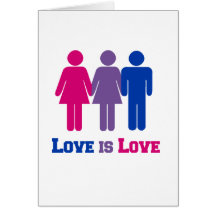 Bisexual Love is Love Greeting Cards