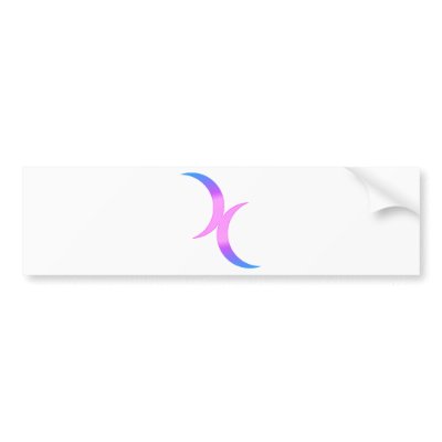 Bisexual Moon Bumper Stickers by LGBTQI