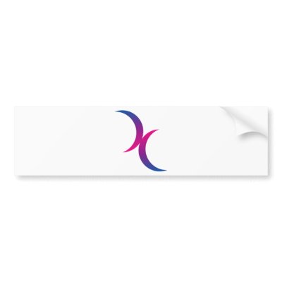 Bisexual moon symbol bumper stickers by Bloodbound
