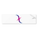 Bisexual moon symbol bumper stickers