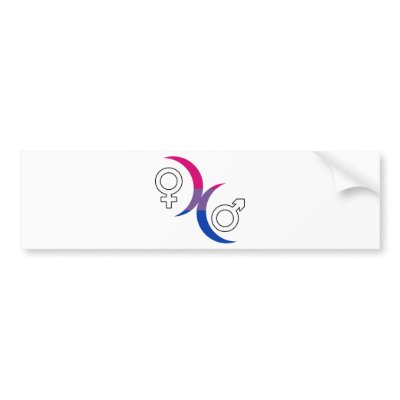 Bisexual Moon Symbol Bumper Sticker by WildeWear