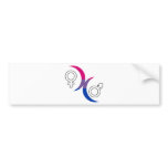 Bisexual Moon Symbol bumper stickers