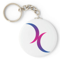 Bisexual moon symbol key chains