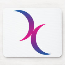 Bisexual moon symbol mouse pads
