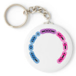 Bisexual Morse Code Arc Keychain