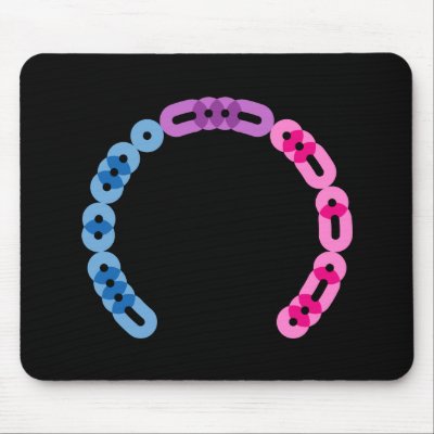 Bisexual Morse Code Arc Mousepad by jamieco
