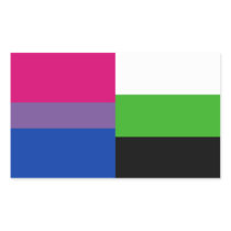 Bisexual/neutrois flag stickers