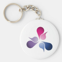 BISEXUAL PRIDE BURST -.png Key Chains