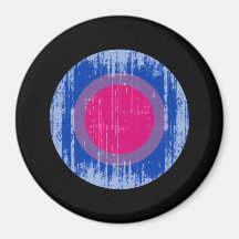 Bisexual Pride Circle distressed.png Refrigerator Magnet