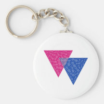 BISEXUAL PRIDE COLORS KEY CHAINS