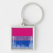 Bisexual Pride distressed.png Keychain