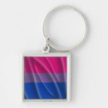 BISEXUAL PRIDE FLAG WAVY DESIGN KEY CHAIN